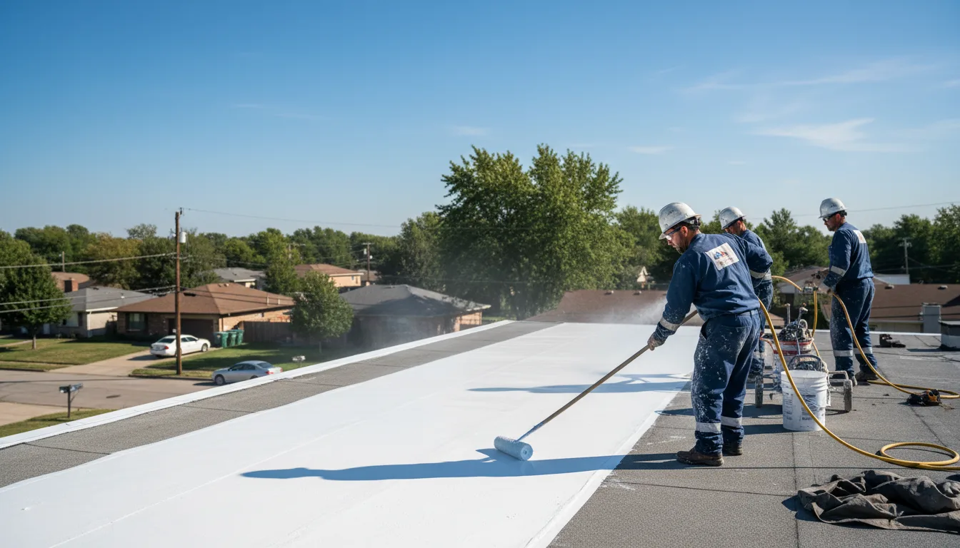 Commercial roof coating in Mendota, IL near me